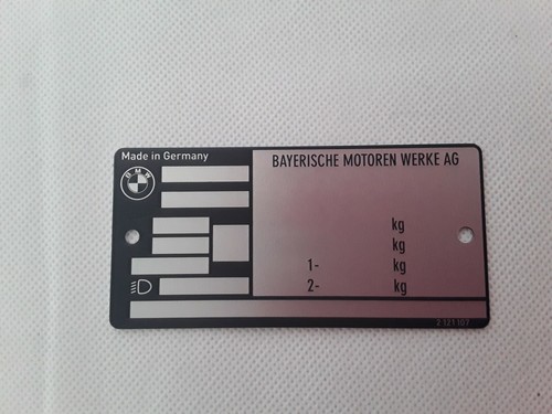 Bmw e12 e24 typenschild - e12,